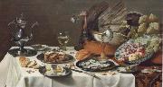 Pieter Claesz Style life with turkey oil painting on canvas
